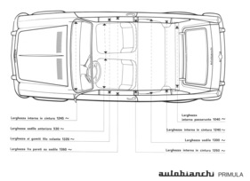 Autobianchi Primula (1965) - Abmessungen
