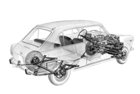 Autobianchi Primula (1965) - Durchsichtszeichnung