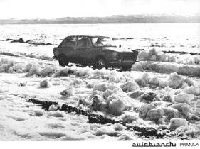 Autobianchi Primula (1965) - auf winterlicher Testfahrt (1965)