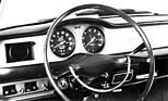 Image: Autobianchi Primula Coupé (1966) - Cockpit with round clocks