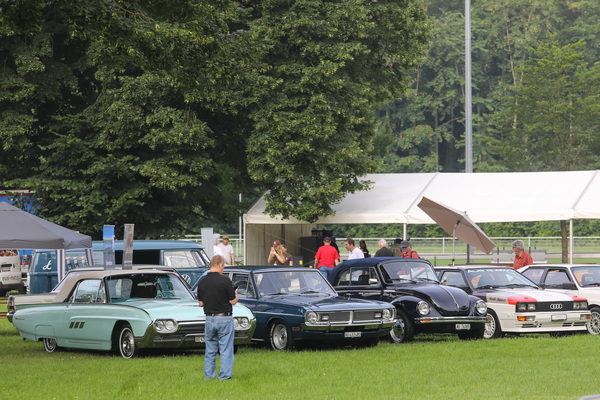 Autos der AMAG-Classic-Gruppe im Infield - Oldtimer GP Brugger Schachen 2024