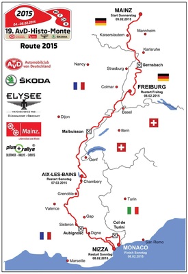 AvD-Histo-Monte 2015 - Strecke