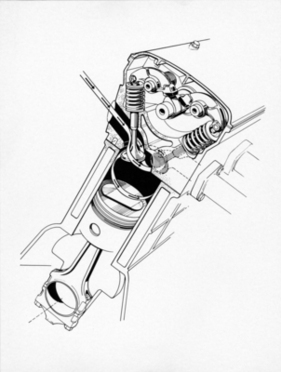 BMW 1500 (1962) - Blick ins Innere des Kolbens