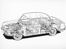 BMW 1500 (1962) - Durchsichtszeichnung