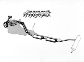 BMW 1800 (1963) - Ansaug- und Auspuffsystem