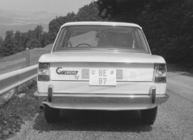 BMW 1800 TI (1964) – Das Heck des AR-Testwagens BMW 1800 TI (1964) – Das Heck des AR-Testwagens