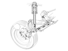 BMW 1800 TI (1964) – die Vorderradaufhängung