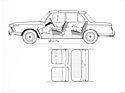 Bild: BMW 2000 (1966) – Abmessungen des Innenraums
