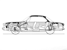 BMW 2000 CS (1965) - Durchsichtszeichnung
