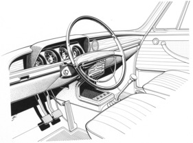 BMW 2000 CS (1965) - das sportlich, luxuriöse Interieur