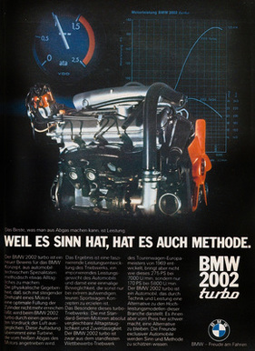 BMW 2002 turbo (1973) - Werbung - Weil es Sinn macht, hat es auch Methode