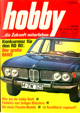 BMW 2500 (1968) - auf dem Titelblatt von 'hobby'