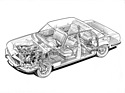 BMW 2500 (1969) - Durchsichtszeichnung, gilt auch für 2800