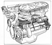BMW 2500 (1969) - Zeichnung Motor