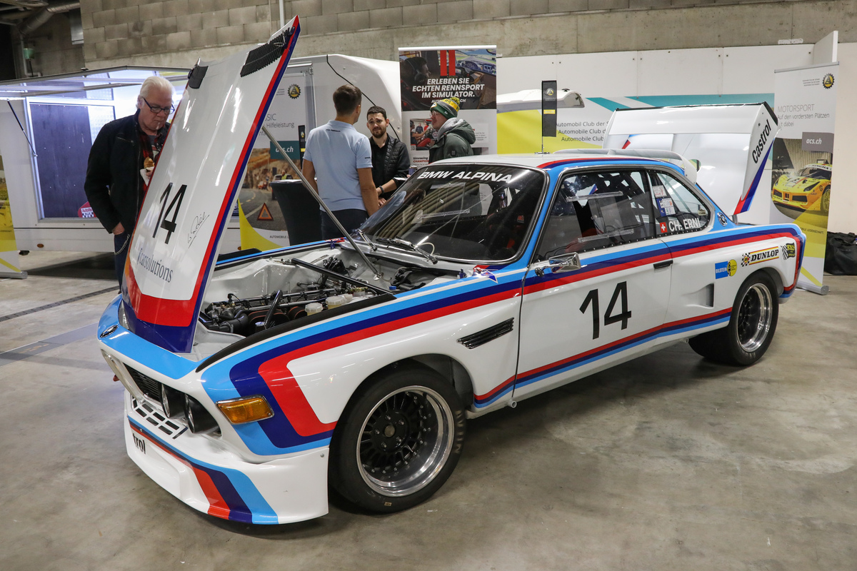 BMW 3.0 CSL (1974) - Tourenwagen, gesehen beim ACS - Oldtimermesse St. Gallen 2024