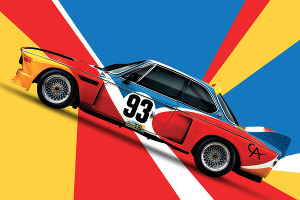 Image: BMW 3.0 CSL Art Car by Calder on the poster of the 50th Rétromobile 2025