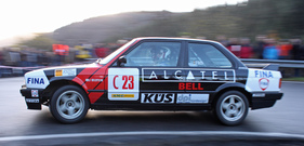 BMW 318is während der WP2 am Samstag - Thelen - Rallye Köln Ahrweiler 2014 (2014)