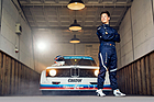 BMW 320 Group 5 (1977) - Max Hesse in front of the 320 Group 5 with its wide flanks