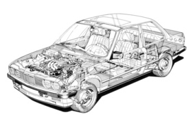 BMW 323i (1983) - Durchsichtszeichnung
