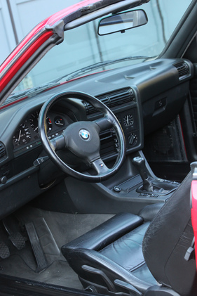 BMW 325i Cabriolet (E30, 1989) - Sportsitze waren serienmässig, Leder nicht