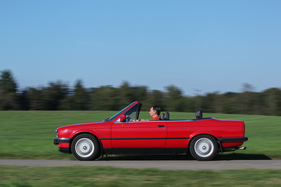 BMW 325i Cabriolet (E30, 1989) - offen war das Cabriolet natürlich langsamer als mit geschlossenem Dach