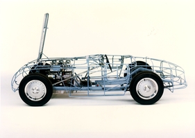 BMW 328 (1939) - Rohrskelett, Chassis - filigranes Kunstwerk von Carozzeria Touring