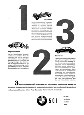 BMW 501 (1953) - Werbung in der ADAC Motorwelt im Dezember 1953