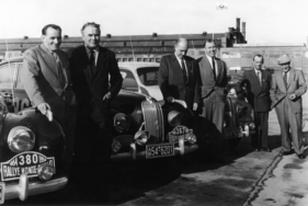 BMW 501 (1954) - BMW-Mannschaft bei der Monte-Carlo-Fahrt - Loof/Wencher, Glöckler/Schorsch Meier, Scheube/Ostermann