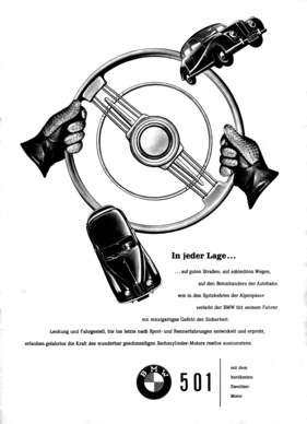BMW 501 (1954) - Werbung in der ADAC Motorwelt im Januar 1954
