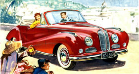 BMW 502 Cabriolet (1955) - gezeichnet im Verkaufsprospekt