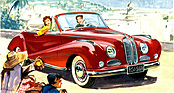 BMW 502 Cabriolet (1955) - gezeichnet im Verkaufsprospekt