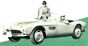Mit Schorsch Meier im BMW 507 TS des Jahres 1955