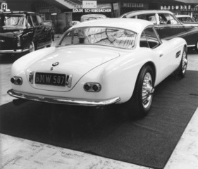 BMW 507 (1956) - ausgestellt am Autosalon im Jahr 1956