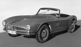 BMW 507 (1959) - der Testwagen vonr vorne links (Ausschnitt)