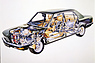 BMW 528i (1981) - Durchsichtszeichnung (© Archiv Automobil Revue)