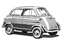 BMW 600 (1957) - trotz kleinen Ausmassen mit Platz für vier Personen und Gepäck