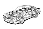 BMW 635 CSI (1981) - Durchsichtszeichnung