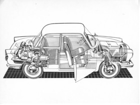BMW 700 (1959) - Durchsichtszeichnung der Limousine