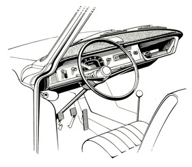 BMW 700 (1959) - Interieur skizziert
