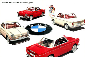 BMW 700 Coupé (1960) - farbenfrohe Coupé-Schar - Abbildung aus einem Verkaufsprospekt