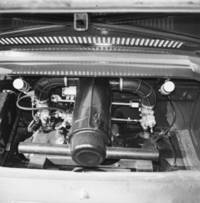 BMW 700 Sport (1961) - Blick auf den Zweizylinder-Boxermotor eines Testwagens