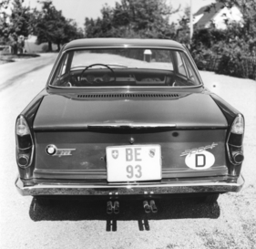 BMW 700 Sport (1961) - Heckansicht des Testwagens