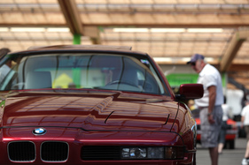 BMW 850i - mit dem Zwölfender unter der Haube - am 2. TCS Youngtimer und Classictreffen in Pratteln im Jahr 2016