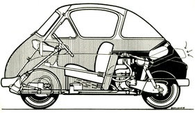 BMW Isetta (1955) - Blick durch die Isetta