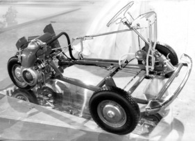 BMW Isetta (1957) - das Fahrgestell, ausgestellt am Genfer Automobilsalon 1957