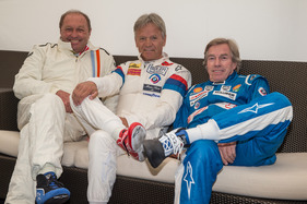 BMW M1 ProCar Revival GP Österreich 2016 - Jochen Mass, Marc Surer und Poldi von Bayern zum Scherzen aufgelegt