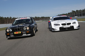 BMW M3 E30 DTM (1987) - auf dem Hockenheimring zusammen mit dem DTM-E92 von 2012 BMW M3 E30 DTM (1987) - auf dem Hockenheimring zusammen mit dem DTM-E92 von 2012
