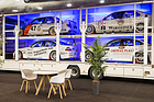 Bild: BMW-M3-Tourenwagen im Transporter – Techno Classica 2025