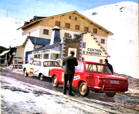 BWM 1500 kontra Peugeot 404 - mit den Testwagen in Andorra