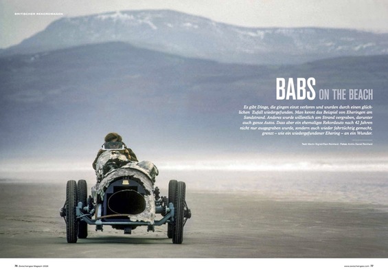Bild: Babs on the beach – Zwischengas Jahresmagazin 2026